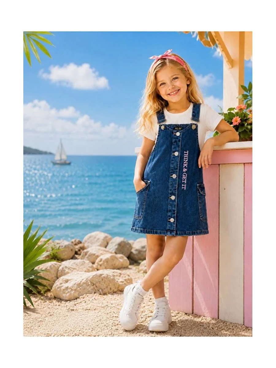 Denim Salopet Elbise