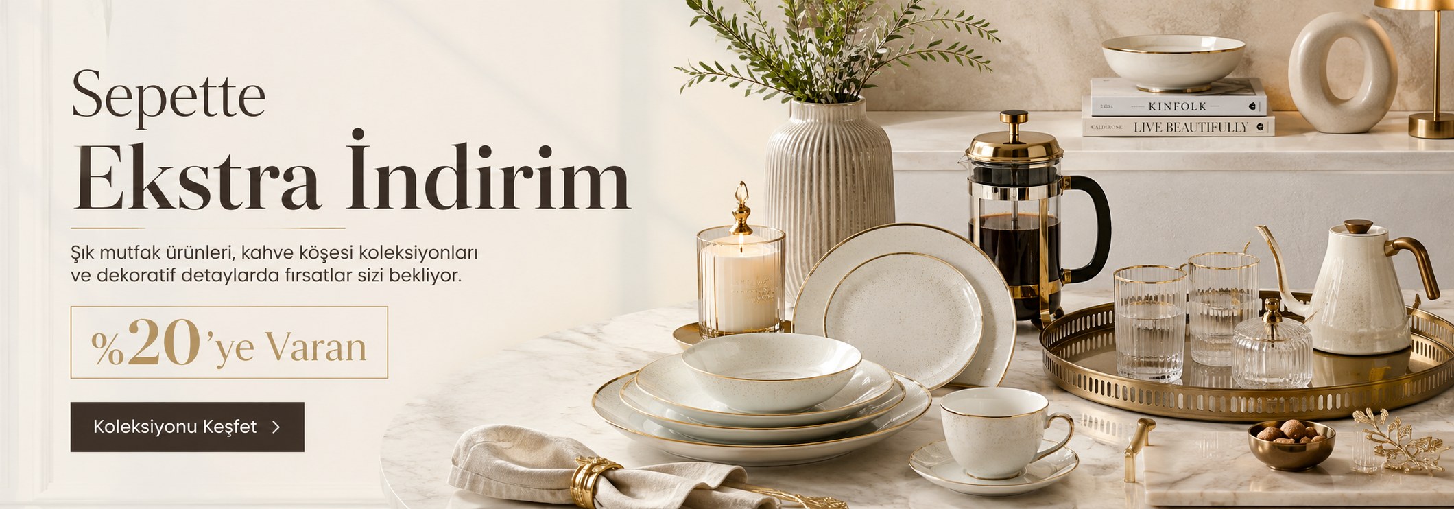 Sepette ekstra indirim